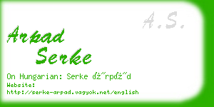 arpad serke business card